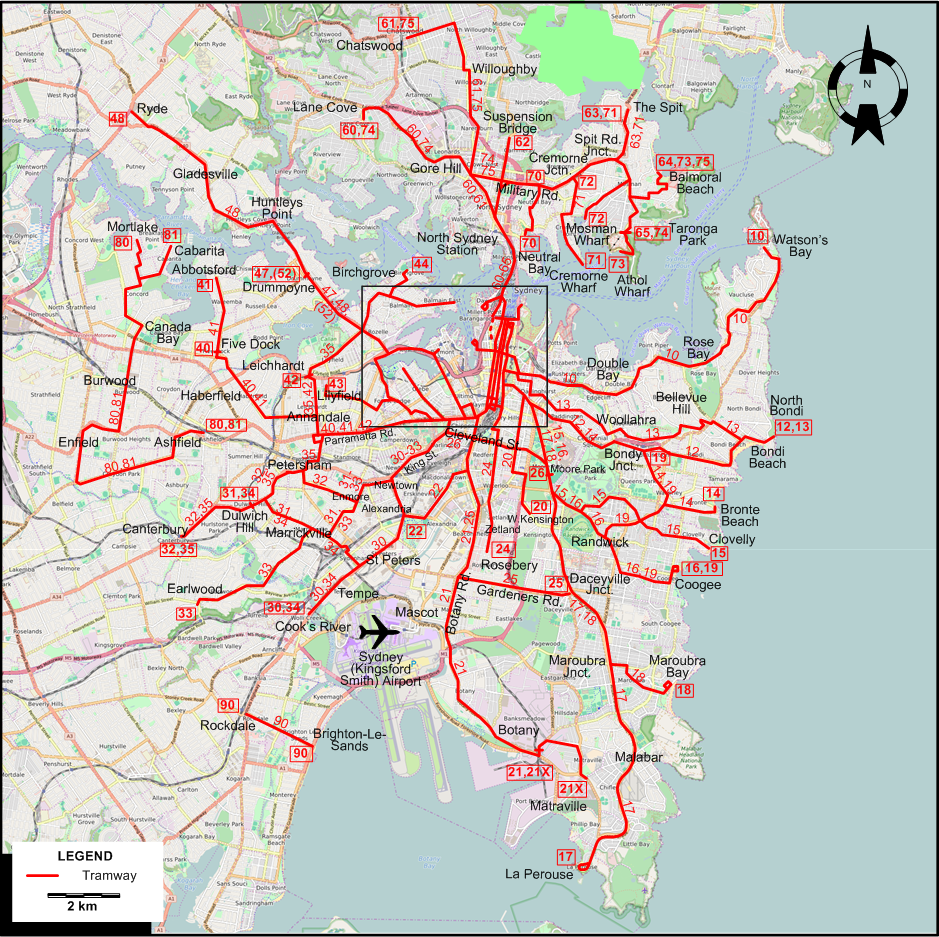 map of sydney light rail route