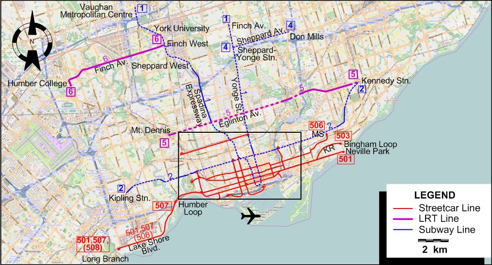 Toronto-2026 tram map