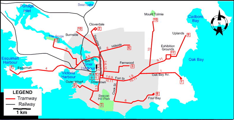 Victoria tram map 1944