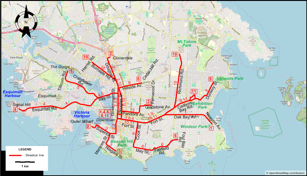 Victoria tram map 1944