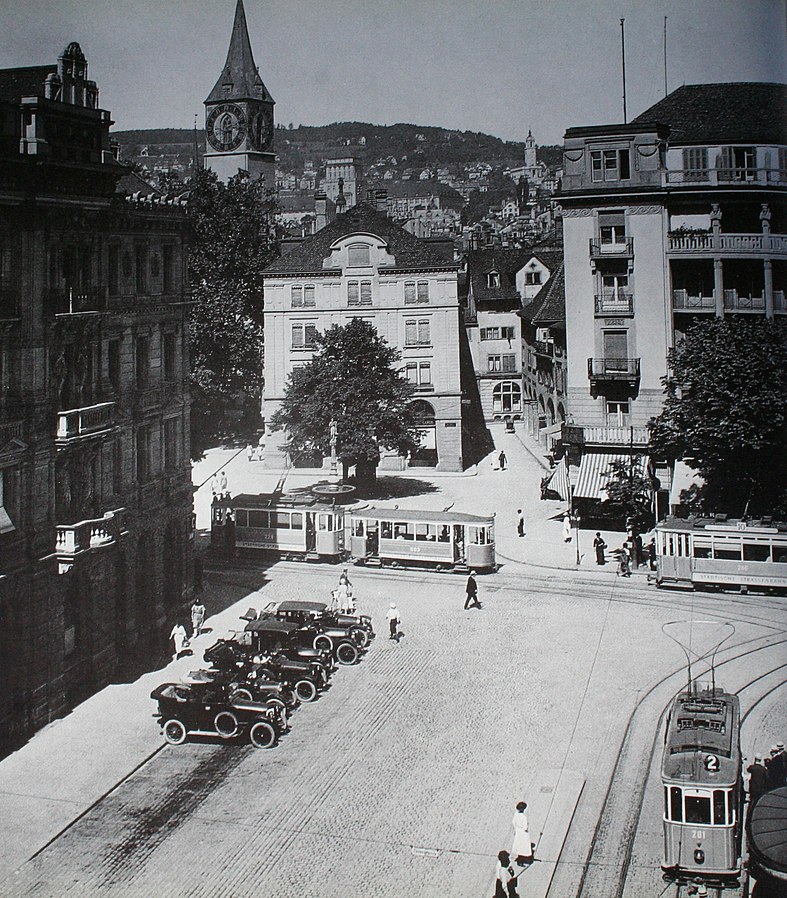 Zurich old trams photo