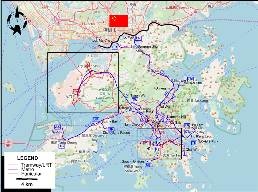 Hong Kong tram map 2022