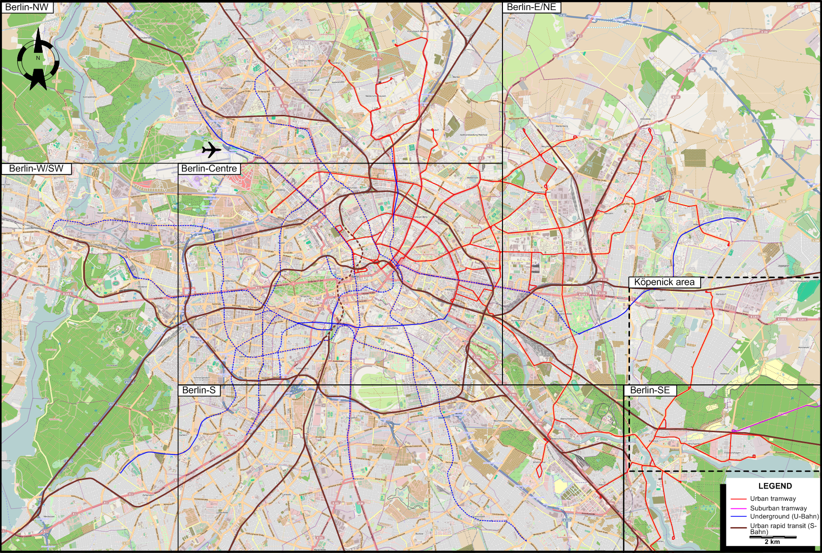 Berlin 2010 tram map