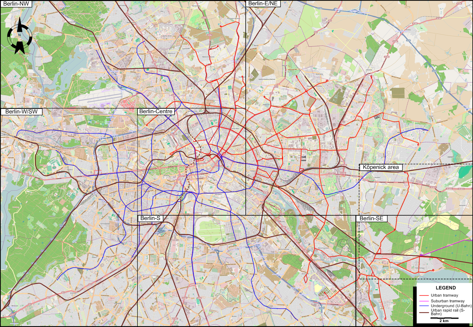 Berlin 2014 tram map