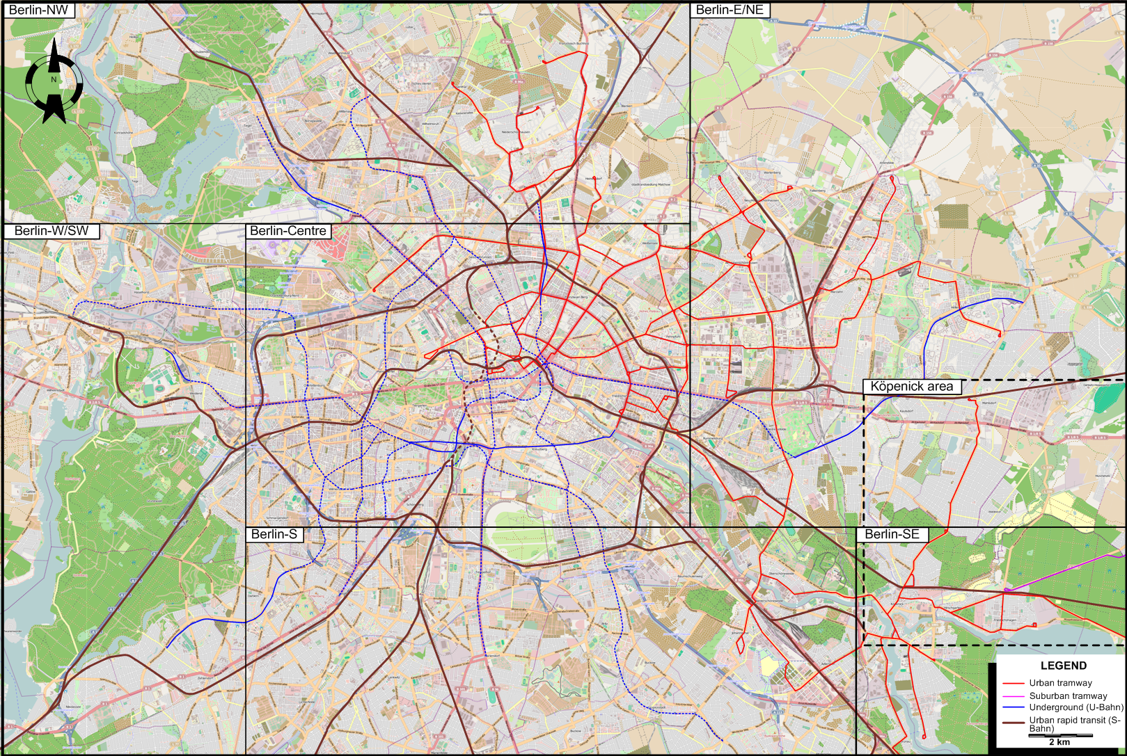Berlin 2021 tram map