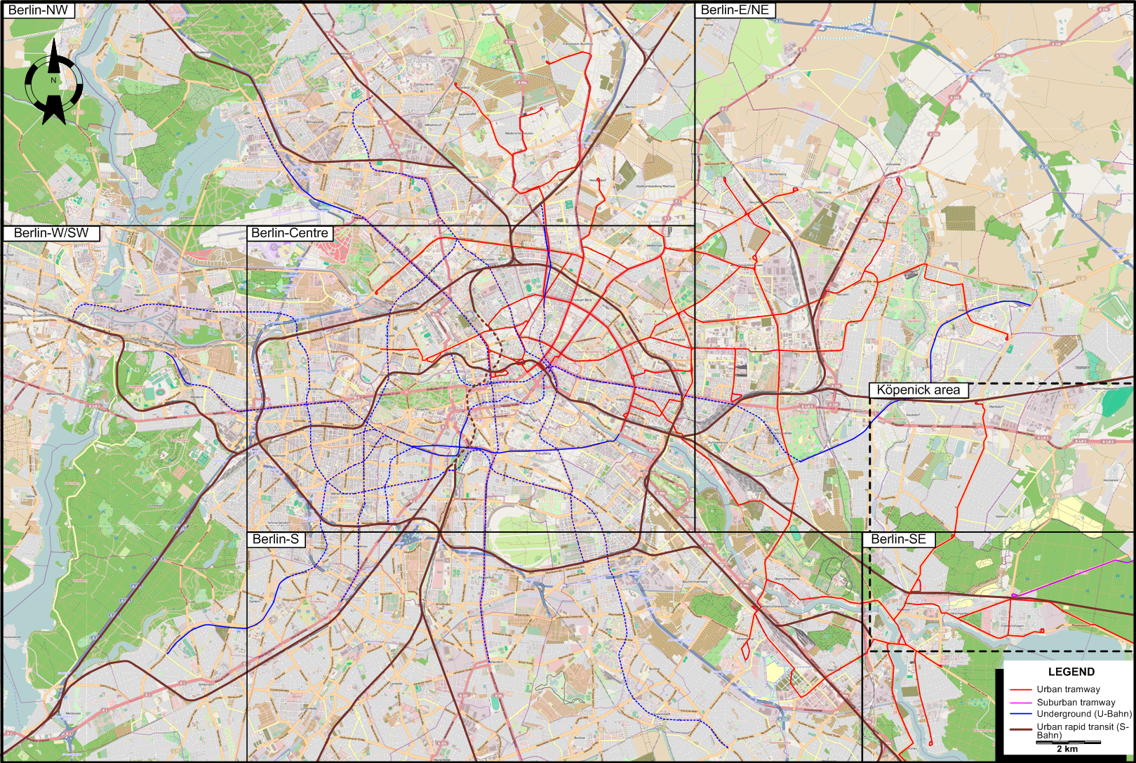 Berlin 2023 tram map