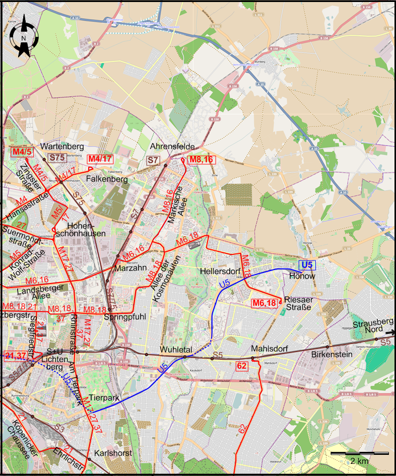 Berlin 2026 eastern northeastern tram map