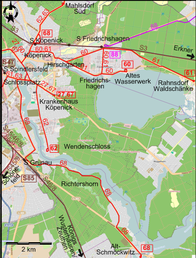 Berlin 2021 southeastern tram map