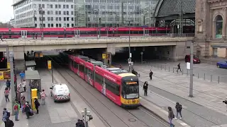 Dresden modern trams video