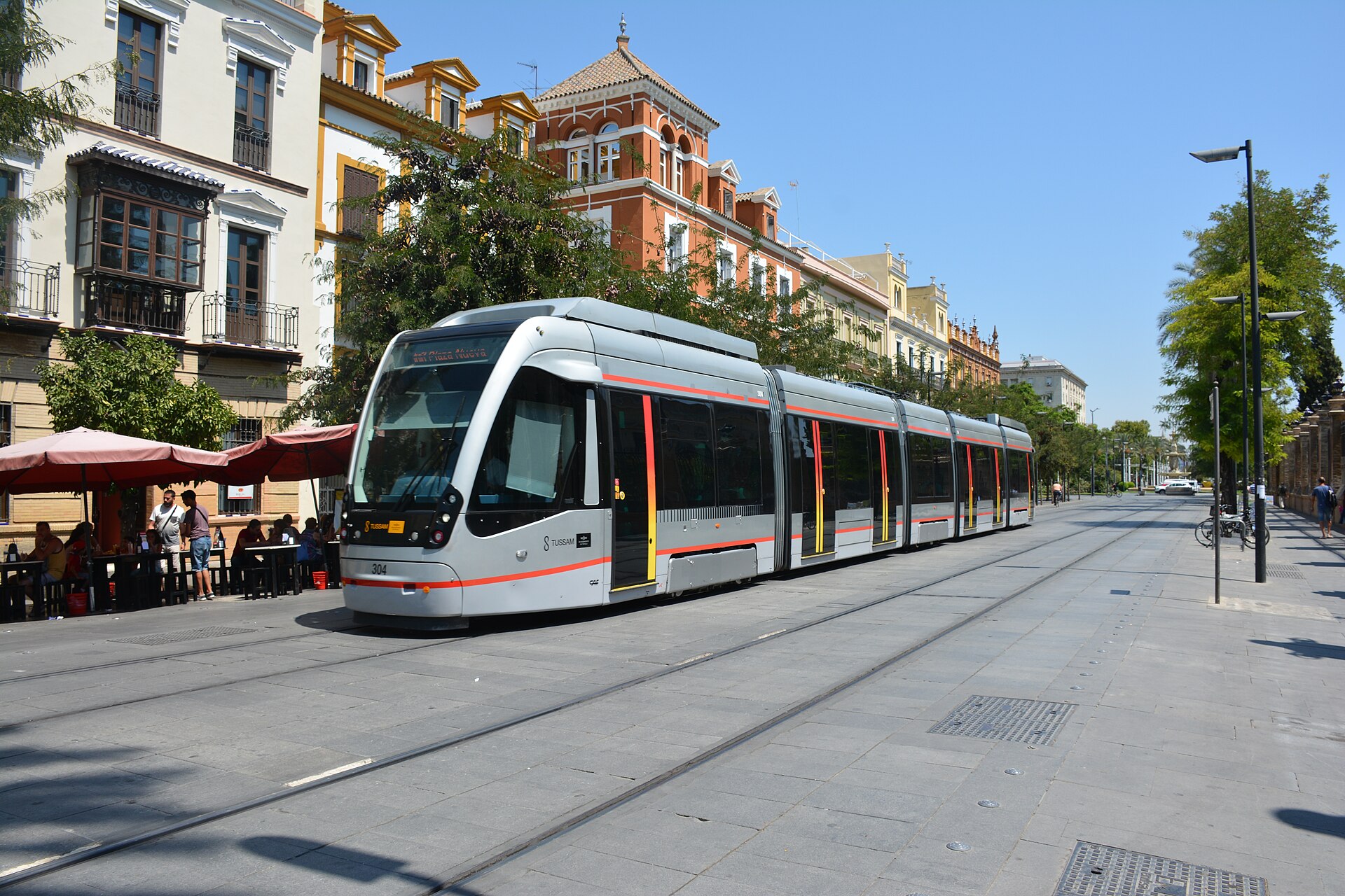 Seville modern tram