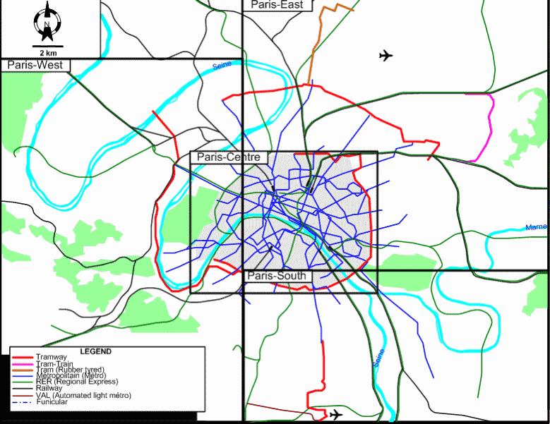 Paris 2013 tram map