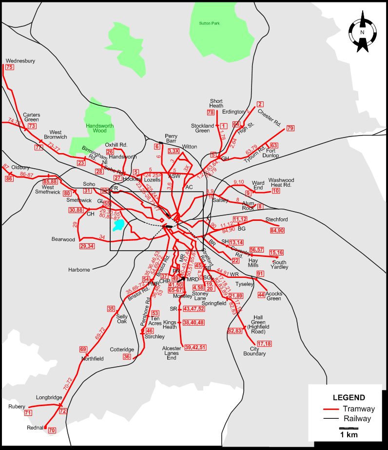 Birmingham1930 tram map