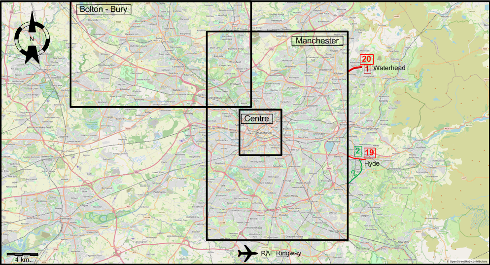 Manchester Region 1944 tram map