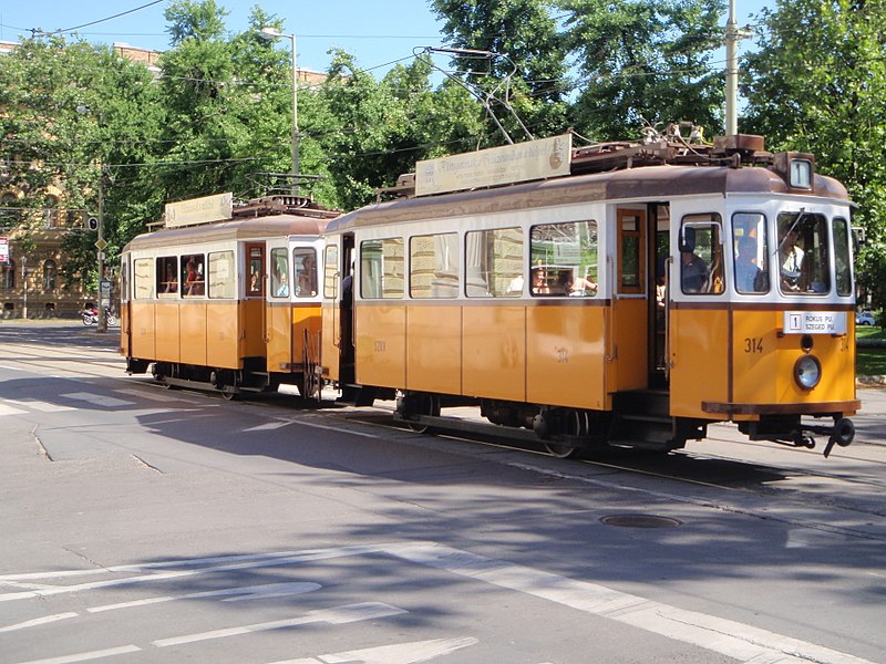 Szeged traditional tram photo