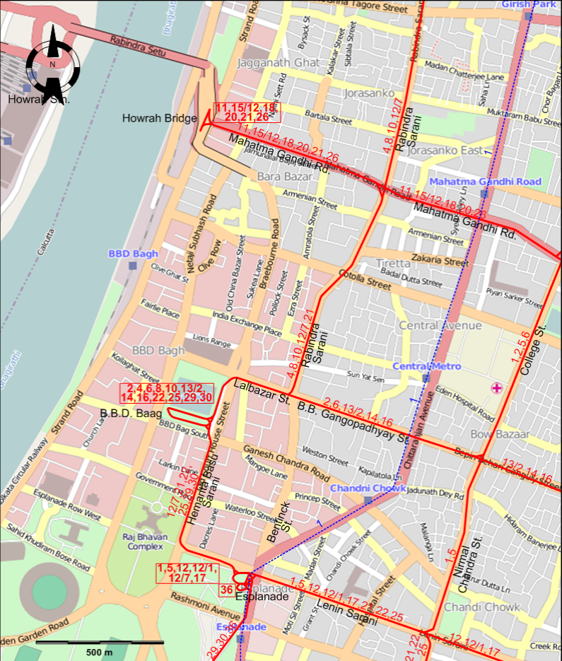 Calcutta 2013 tram map