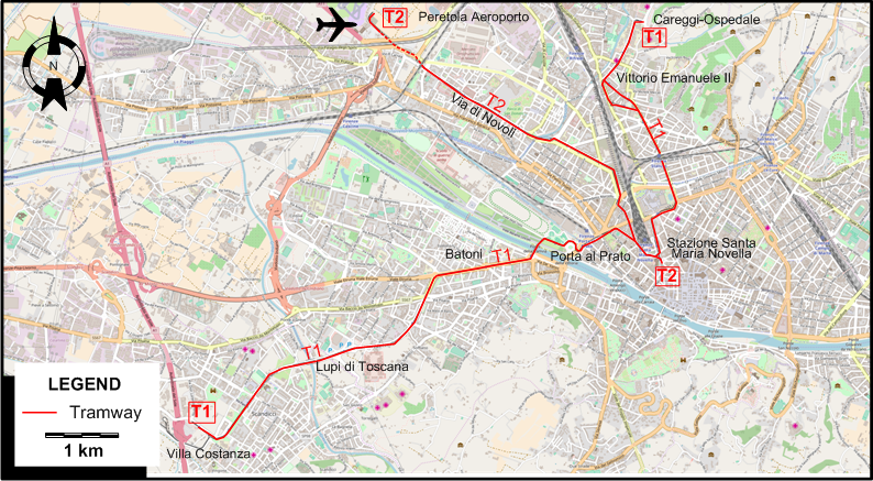 Florence 2019 tram map