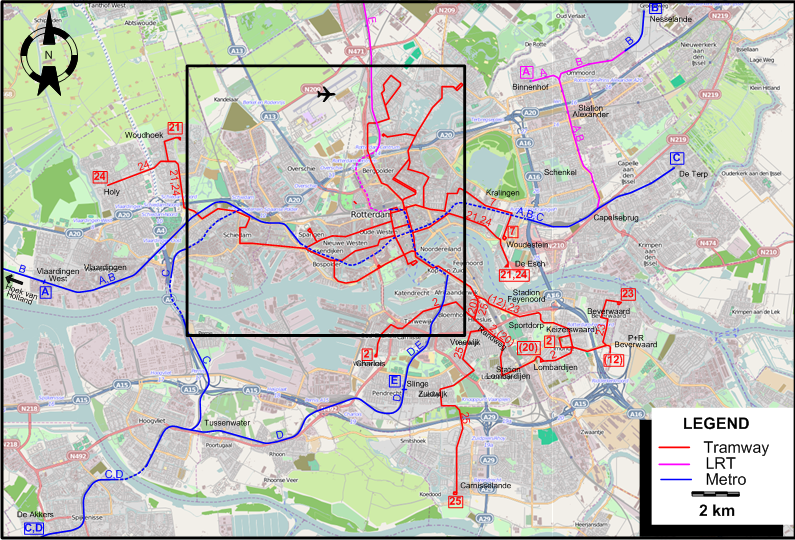 Rotterdam 2019 tram map