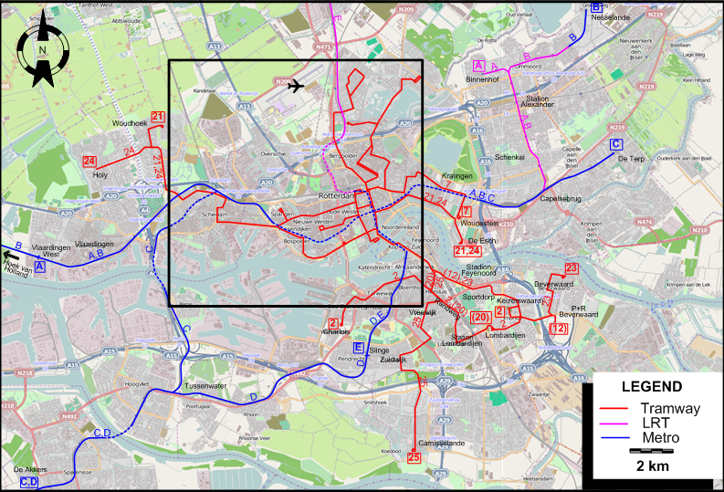 Rotterdam 2022 tram map