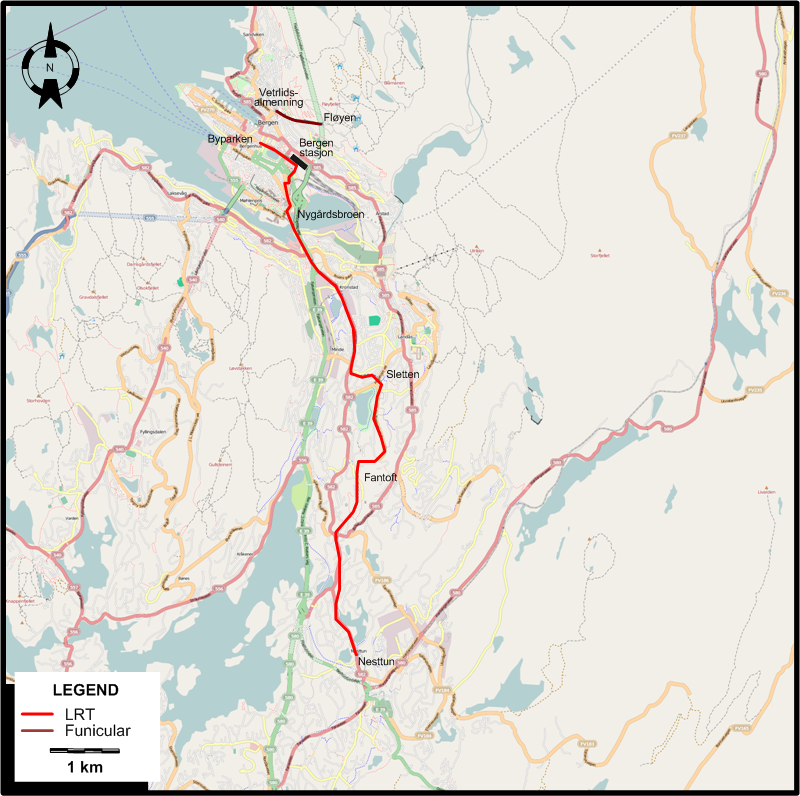 Bergen  map 2010