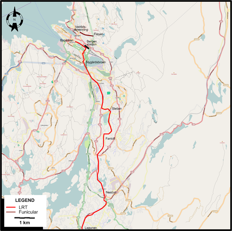 Bergen 2013 map