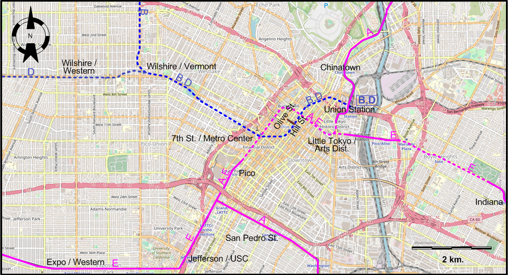 Los Angeles downtown map – 2026