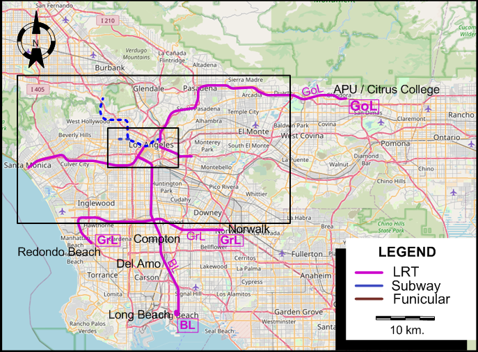 Los Angeles interurban lrtmap – 2016