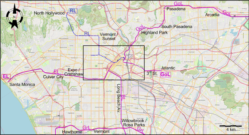 Los Angeles lrt map – 2016