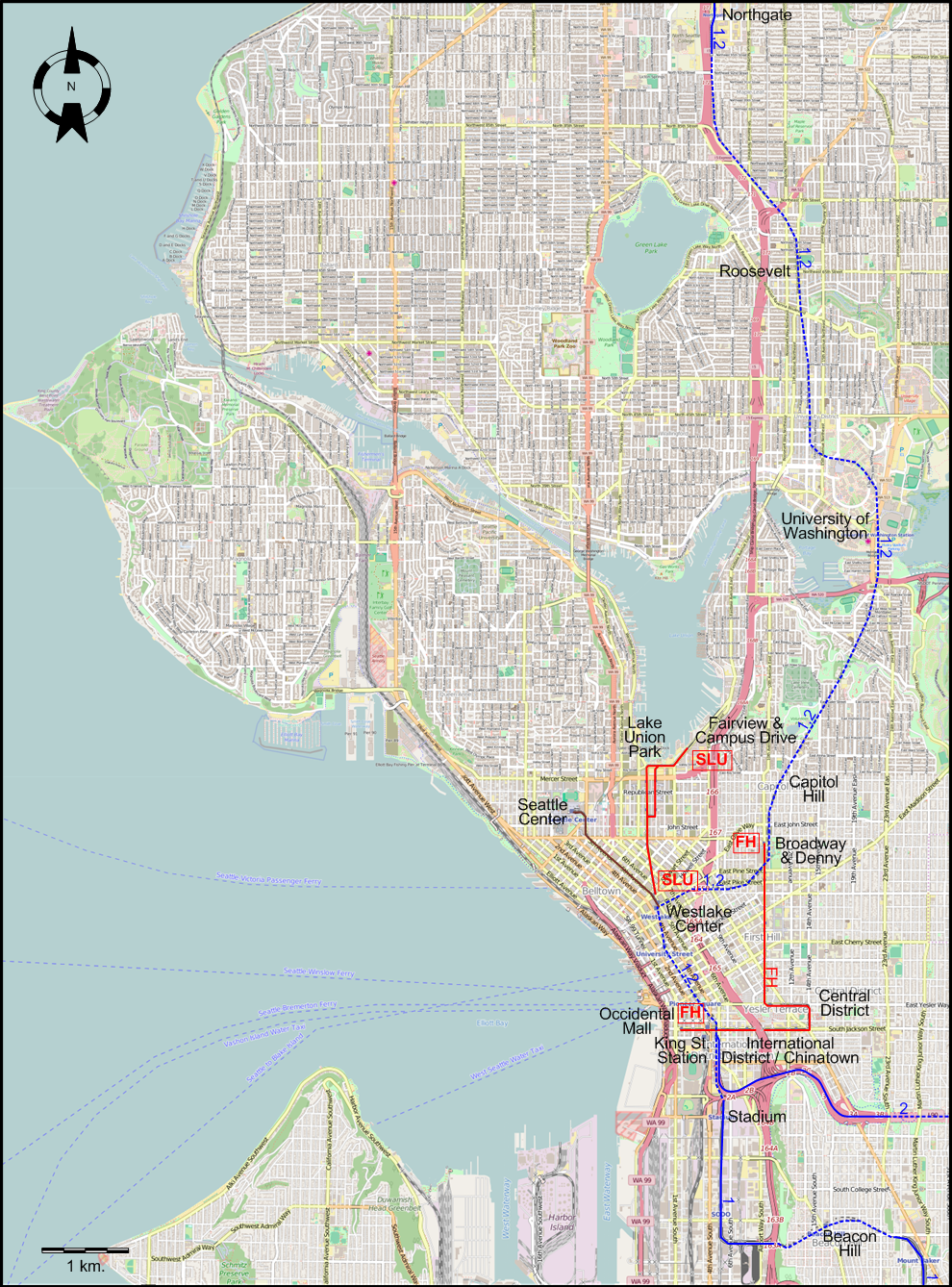 Seattle streetcar map 2026